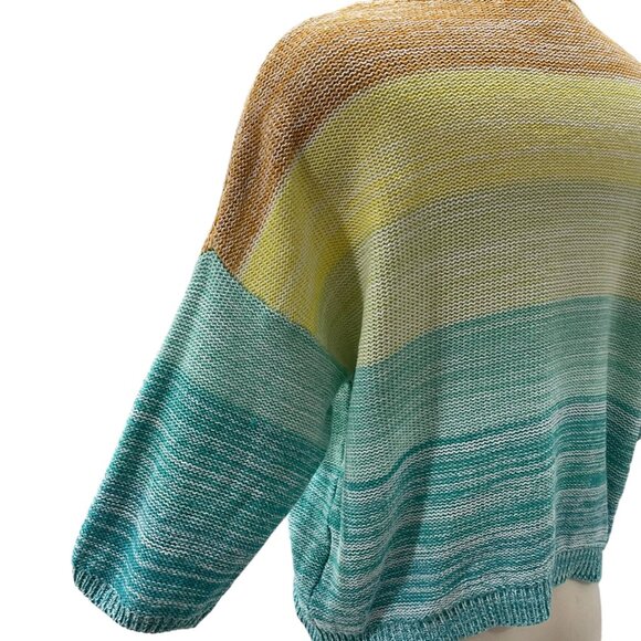 Love By Design SZ M Crop Sweater Whimsical Beach Vibes Casual Colorful Soft Knit - Picture 6 of 9